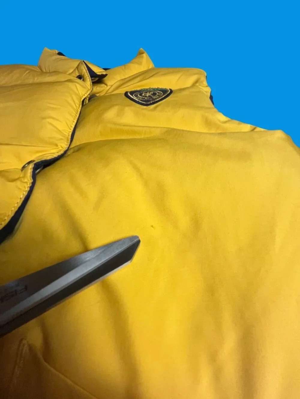 Polo Ralph Lauren Kids Reversible Puffer Vest Down Fill Blue & Yellow 7 crest